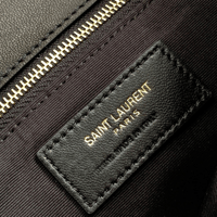 حقيبة بافر توي من سان لوران لون أسود حجم وسط