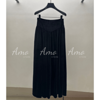 تنورة طويلة ماكسي خصر مرتفع قصة كوين خامة مخمل حري...