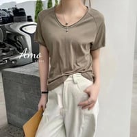 تيشيرت نص كم قطن حرير ناعم MATS3068