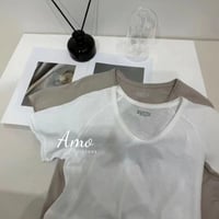 تيشيرت نص كم قطن حرير ناعم MATS3068