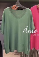 تيشيرت لون أصفر مانجو نسيج تينسيل الاسترالي ساده ن...