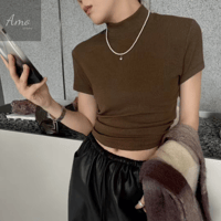 تيشيرت بكم قصير خامه ناعمة ب ألوان متعددة MATS8119