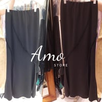 تنورة أسود طويل بنمط ذيل السمكه MASKV088