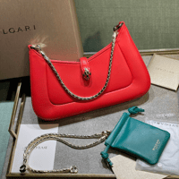 حقيبة كتف بولغاري سيربنتي بايا لون فضي حجم 27.5 CM