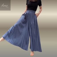 بنطلون طويل واسع بخصر مرتفع و مرن MATR7302