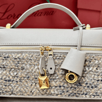 شنطة لورو بيانا إكسترا ال 23 جلد مع نسيج الكشمير ل...