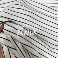 تيشيرت بكم قصير مقلم خامه كشميري MABL1575