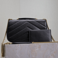 حقيبة لولو الجديدة من سان لوران لون أسود حجم 24 CM