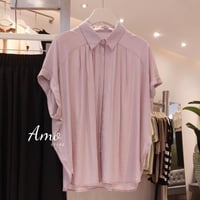 بلوزة كاجوال بطيات و زراير امامية مخفيه قصة البلوز...