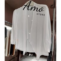 بلوزة ناعمة مشجرة بزهور الخريف اكمام ثلثين الطول M...