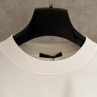 تي شيرت رجالي قطن لون أبيض بأكمام قصيرة وياقة مدور...