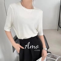 تيشيرت بكم ثلثين خامه كشميري ذات مرونه عالية MABL3...