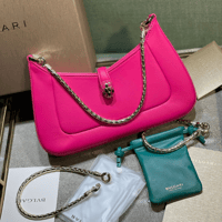 حقيبة كتف بولغاري سيربنتي بايا لون فضي حجم 27.5 CM