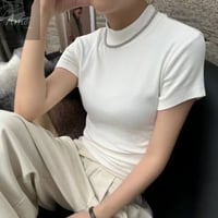 تيشيرت بكم قصير خامه ناعمة ب ألوان متعددة MATS8119