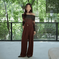 بنطلون طويل رسمي أنيق بحزام لون عنابي برغندي ترند...