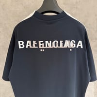 تي شيرت بالنسياغا رجالي قطن لون أبيض و أسود وجهين...