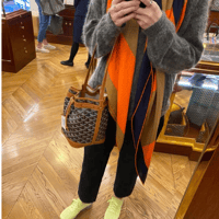 شنطة جويارد لون أسود مقاس وسط Goyard Petit Flot Bu...