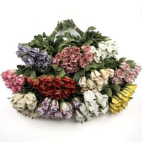 ورد صناعي بيبي روز شبه طبيعي بألوان مبهجة