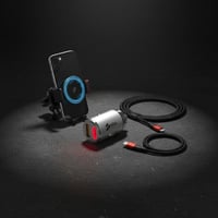 عرض (شاحن سيارة بمنفذين+كابل شحن USB-C إلى Lightni...