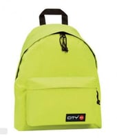 حقيبة مدرسية لون اخضر فسفوري 2 سحاب