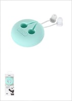 سماعة اذن سلكية مع قطعة سيلكون للحفاظ على السماعة