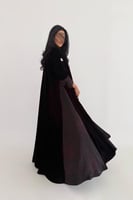 عباية مخمل مع حرير مغسول