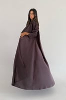 عبايه حرير مغسول نص كلوش