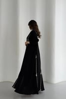 عباية ملكي كريب قصة ربع كلوش