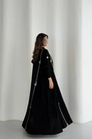 عباية ملكي كريب قصة ربع كلوش