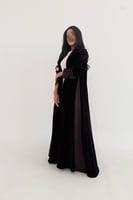 عباية مخمل مع حرير مغسول