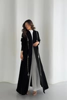 عباية ملكي كريب قصة ربع كلوش