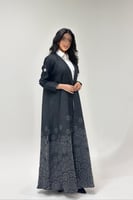 عباية لنن هندي رسمة ورد توفيس