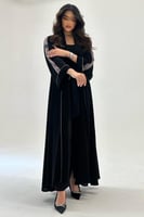 عباية كريب ملكي نص كلوش