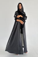 عبايه بياقه كريب مقلم قصة نص كلوش