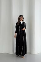 عباية ملكي كريب قصة ربع كلوش