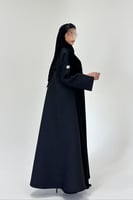 عباية تفتة هندي مع كريب نص كلوش