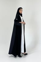 عباية تفتة هندي مع كريب نص كلوش