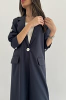 عباية بليزر كريب صيفي مع جيوب