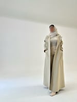 عباية جوخ مع جيوب قصة ربع كلوش