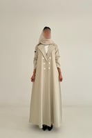 عباية كريب مقلم قصة ربع كلوش