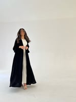 عباية كريب ملكي مع جاكار قصة جاكيت رسمي