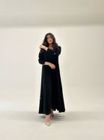 عباية كريب ملكي نص كلوش