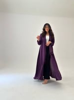 عباية كريب ليلكي نص كلوش