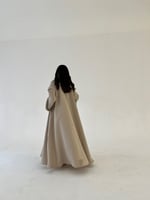 كريب مبطن أكمام بني