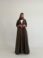 عباية قماش كريب قصة نص كلوش