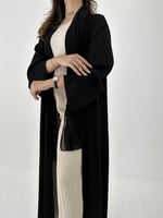 عباية كريب مع اكمام زري