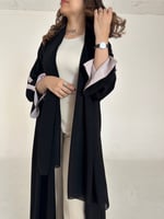 عبايه كريب ملكي اكمام فتحة