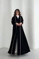 عباية كريب ملكي قصة ربع كلوش