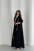 عباية ملكي كريب قصة ربع كلوش