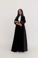 عباية مخمل مع حرير مغسول